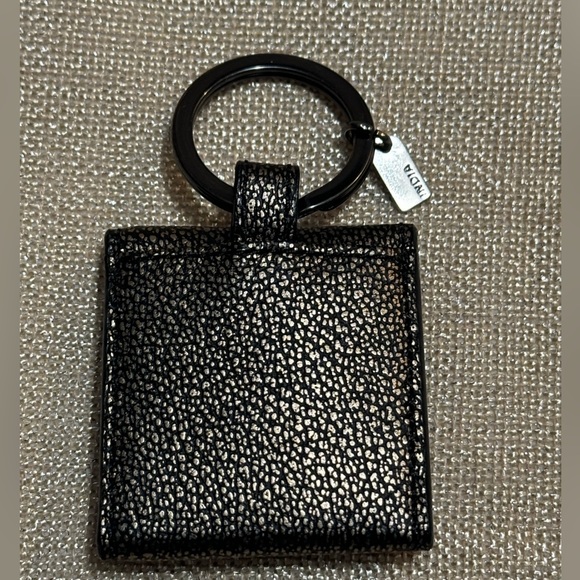 NWOT-COACH Gold and Black Leather Horse Carriage Photo Frame Bag Charm, Keychain - Picture 12 of 12